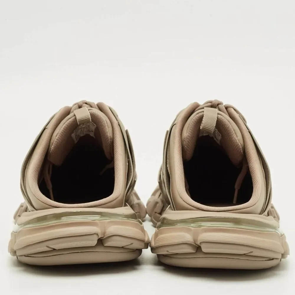 Balenciaga Track Size 43 Dark Beige Faux Leather Mule Sneakers - Picture 5 of 7